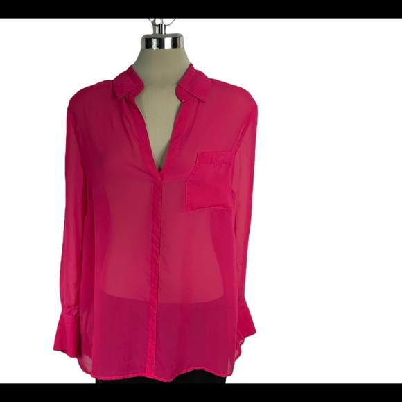 Addition Elle Fuchsia long sleeve blouse Size 14 - Picture 2 of 9